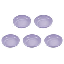 Leodye 5PCS Deep Dinner Plates Alternative for Plastic Plates Microwave and Dishwasher Safe Wheat Straw Plates for Kitchen Unbreakable Salad Plate -5.70x5.70x1.37in