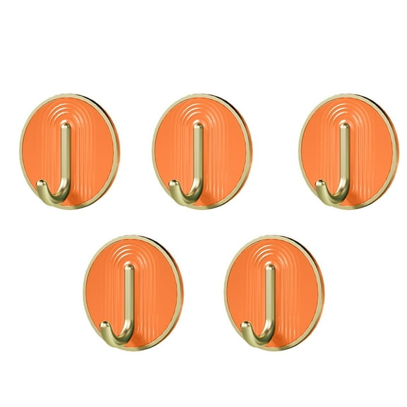 Leodye 5PCS No-drill Green Wall Hooks - Multifunctional Hangers for Dormitory/Jewelry/Bathroom/Clothes -2*2*1.2IN