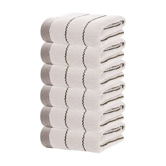Leodye 6 Piece Soft Absorbent Towel Set - for Hand/Gym/Beauty/Spa/Home Hair Care, Gift Towels -27.17x12.6in