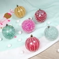 thumbnail image 1 of Leodye 6 pcs Christmas Balls Shatterproof Decoration Vintage Delicate Mixed Size Bauble Christmas Tree Baubles Decorative Hanging Ornaments, 1 of 9