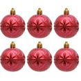 thumbnail image 1 of Leodye 6PCS Christmas Balls Christmas Hanging Ornaments Handmade Balls Xmas Tree Ornaments Xmas Tree Bulbs for Wedding Anniversary Party, 1 of 5