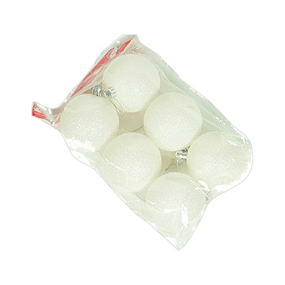 Leodye 6PCS Macaron Color Frosted Christmas Balls - Dust-Accented for Xmas Tree, Party Decor Accessories -2.76IN