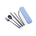 thumbnail image 1 of Leodye 7 Pieces Stainless Steel Flatware Set Portable Reusable Cutlery Set Travel Utensils Set Including Chopsticks fork Spoon Straws Cleaning Brush Dishwasher Safe, 1 of 6