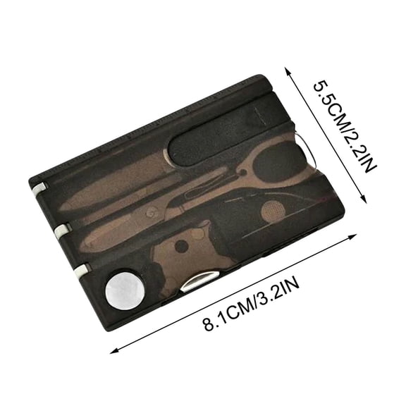 Leodye 8-Piece Multifunctional Tool Card - Includes Screwdriver/Letter Opener, Portable Outdoor/office Tool