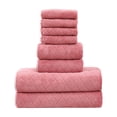 thumbnail image 1 of Leodye 8 Piece Velvet Towel Set Plain Soft Absorbent Household Bath Face Drying Towel -Includes: 4x Square towel, 2x Bath towel, 2x Towel, 1 of 6
