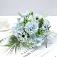 thumbnail image 1 of Leodye Artificial Roses Flowers Arrangement Bouquet for Home office Parties Bridal and Wedding Decoration -Size of 12.20x7.48in, 1 of 7