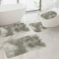 thumbnail image 1 of Leodye Bathroom Rugs Sets 4 Piece with Toilet Cover, Plush Shaggy Bathroom Rugs Non Slip Absorbent, Machine Washable Bath Mat with U-Shaped Contour Toilet Mat for Bathtub, 1 of 7