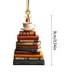 thumbnail image 1 of Leodye Book Stack Pendant for Christmas Decorations 1Pcs, 3.54 Inches Christmas Tree Book-Shape Pendant, Acrylic Car Fireplaces Christmas Tree Ornaments, Book Lover Ornaments, Stacked Books Decor, 1 of 2