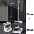 thumbnail image 1 of Leodye Broom with Dustpan Combo Set Broom and Dustpan Set Dust Pan with Stainless Steel Long Handle, Brooms with Plus Firm and Soft Bristles Combine, New Home Apartment office Essentials, 1 of 9