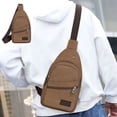 thumbnail image 1 of Leodye Canvas Sling Bag - Small Crossbody Backpack Shoulder Casual Daypack Rucksack for Men Women, 1 of 6