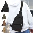 thumbnail image 1 of Leodye Canvas Sling Bag - Small Crossbody Backpack Shoulder Casual Daypack Rucksack for Men Women, 1 of 6