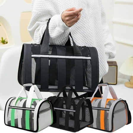Leodye Cat Carrying Case Pet Carrier Soft-Sided Bag Airline Approved, Collapsibles Carrier Carrier for Medium Smalls s(13.3x9.45x9.45in)