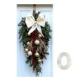 thumbnail image 1 of Leodye Christmas Door Cover Decorations Front Door Banner Christmas Grain Door Cover Xmas Wreath Gift Box Photo Booth Prop for Winter Holiday Party Indoor Outdoor Decor-35x71in, 1 of 9