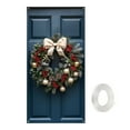 thumbnail image 1 of Leodye Christmas Door Cover Decorations Front Door Banner Christmas Grain Door Cover Xmas Wreath Gift Box Photo Booth Prop for Winter Holiday Party Indoor Outdoor Decor-35x71in, 1 of 9