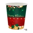 thumbnail image 1 of Leodye Christmas Paper Plates Party Supplies Disposable Paper Cup 16pcs for Decor Christmas Party Supplies-2.95x3.35 in, 1 of 6