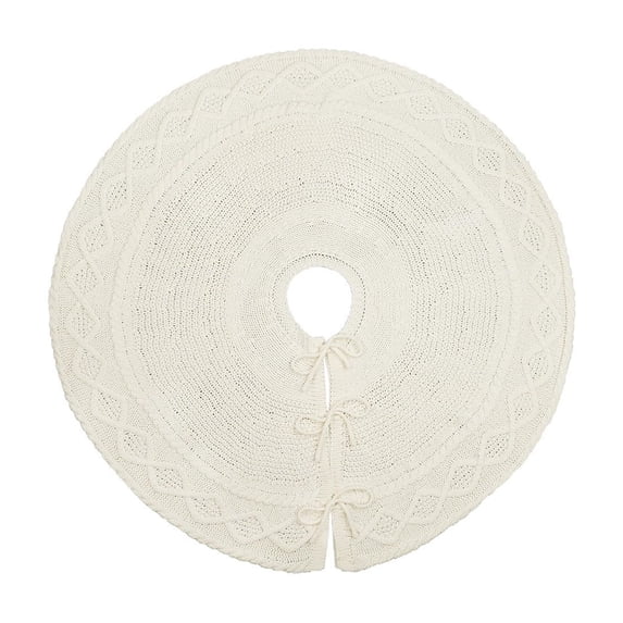 Leodye Christmas Tree Skirt Set of 1, 24.4inches Christmas Tree Mat Rustic Farmhouse Home Decorations Xmas Holiday Party Decor Christmas Ornaments