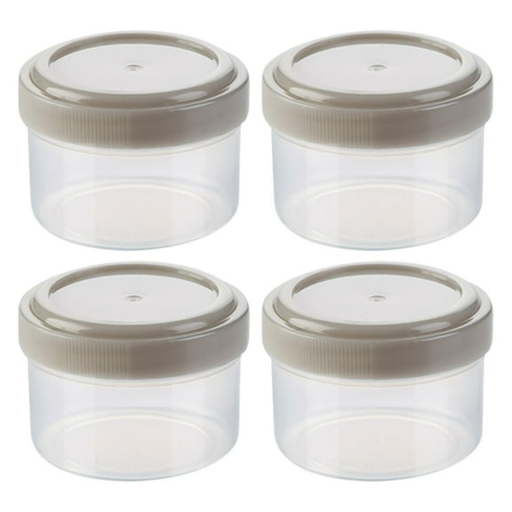Leodye Clear Seasoning Box - 4 Piece Spice Storage Container storage Tool for Kitchen Herb Spice Tools Gadgets-Cruet with Lid and Spoon
