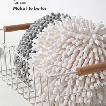 Leodye Clearance 2 Pcs Soft Hand Dry Hanging Ball Towels - Plush Ball Towels Are Conveniently Paired with This Bathroom Decoration Towel Set Hand Bath Towel