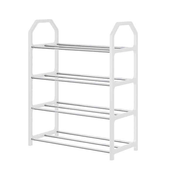 Leodye Clearance Under $2.00 Shoe Rack Shoe Rack Storage Organizer with 4 Tiers Metal Shelves for Bedroom Closet Entry Dorm Room