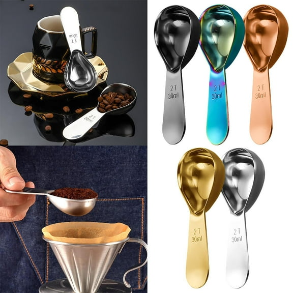 Leodye Coffee Scoop, Stainless Steel with Graduated Spoon for Coffee Beans, Sugar, Flavourings