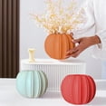 thumbnail image 1 of Leodye Creative Pumpkin Shape Ceramic Vase for Flower Dry Flower Hydroponic Planter Decorative Vase New Material Two Halves Splicing, 1 of 6