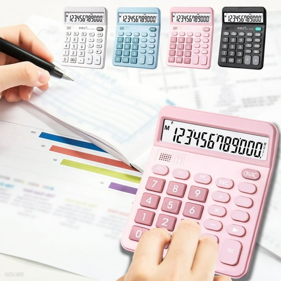 Leodye Desktop Calculatorr and Easy to Read LCD Display, Big Buttons, for Home, office, School, Class and Business, Small Basic Calculators for Desk