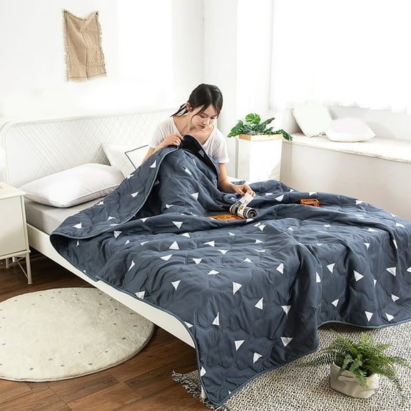 Leodye Double Quilt Machine Washable - Soft Bed Summer Lightweight Bedspread Comforter - Modern Style for All Season -1 Pieces-59.06x78.74in