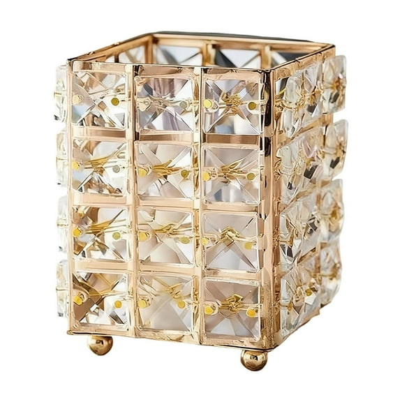 Leodye Dustproof Makeup Brush Storage Box - Cylindrical Plastic Vase Organizer