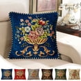 thumbnail image 1 of Leodye Embroidery Throw Pillow Cover Home Decor Floor Pillow Cover for Couch Sofa Chair Best Gift Cotton Embroidered Cushion Cover Square Pillowcase, 1 of 6