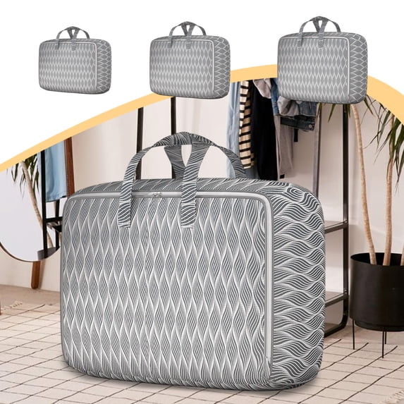 Leodye Extra Large Moving Bags with Strong Zippers & Carrying Handles, Storage Bags Storage Totes for Clothes, Moving Supplies, Space Saving Oversized Storage Bag Organizer for Moving