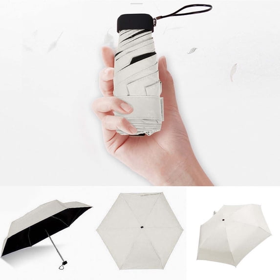 Leodye Folding Sun Umbrella - Blocker Sun Protection Umbrella, Small Micro Travel Parasol Design
