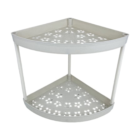 Leodye Freestanding Bathroom Corner Shelf - for Toiletries (Style 1)