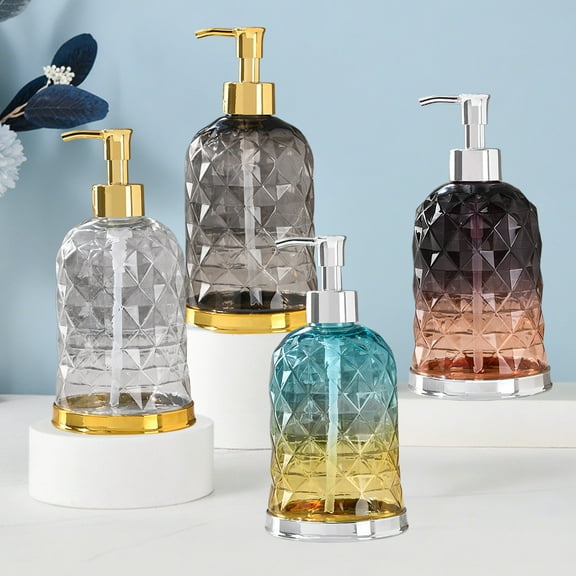 Leodye Glass Lotion Dispenser,Refillable Hand Lotion Dispenser Suitable for Bedroom,Body or Hand Lotion Bottle Rustic Bedroom Decor