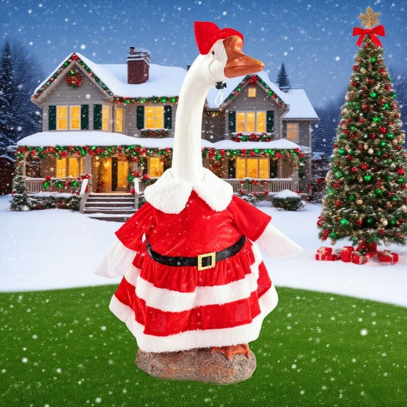 Leodye Halloween Goose Outfit Lawn Porch Goose Cloths Plastic Clothing Fall Halloween Outfit for Outdoor Patio Yard Lawn Art Decoration