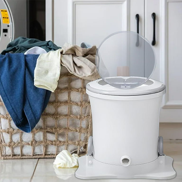 Leodye Hand Crank Clothes Wringer Manual Clothes Dryer Dehydrator Portable Lightweight Mini Clothes Dehydrator Non Electric Pull Cord Spin Laundry