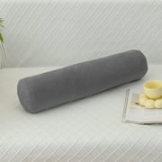 Leodye Health Round Cervical Roll Cylinder Bolster Pillow with Removable Washable Cover, Ergonomically Designed for Head, Neck, Back 23.62x5.91x5.91in