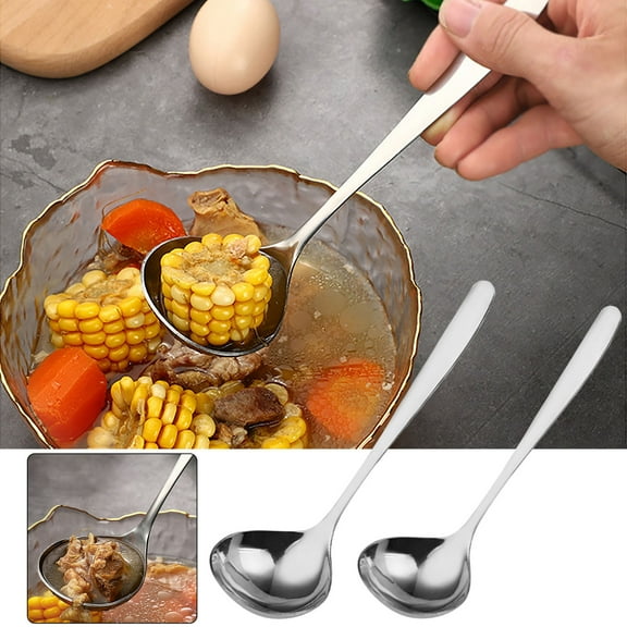 Leodye Home Restaurant Thickened Hot Pot Spoon Kitchen Porridge Spoon Small Soup Public Spoonoup, Hot Pot Eating, Mixing, Stirring
