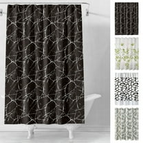 Leodye No Hook Shower Curtain with Snap-in Fabric Liner Set,Slub Textured Fabric Shower Curtains for Bathroom,Hotel Style Modern Shower Curtain,Water Repellent & Washable