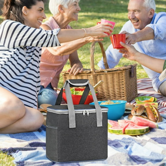 Leodye Insulated Lunch Bags Bulk Waterproof thermal Cooler Food Delivery Bags with Zippered Top for Women, Men office Work