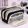 thumbnail image 1 of Leodye Large Pencil Case, Aesthetic Pen Pouch with Big Capacity, Minimalist Portable Stationery Bag with Handle for office Organizer Aesthetic Pencil Cases, 1 of 6