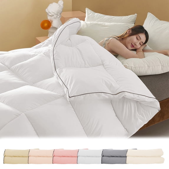 Leodye Premium Non-Vacuum Reversible Lightweight Cooling Quilt for AirConditioned Rooms All-Season Cool Easy - Soft Breathable Fluffy