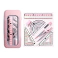 thumbnail image 1 of Leodye Math Geometry Kit 8 Piece Student Supplies Set with Shatterproof Storage Box Including Ruler Protractor Eraser Lead Leads Pencils for-7.09x2.95x0.79in, 1 of 6