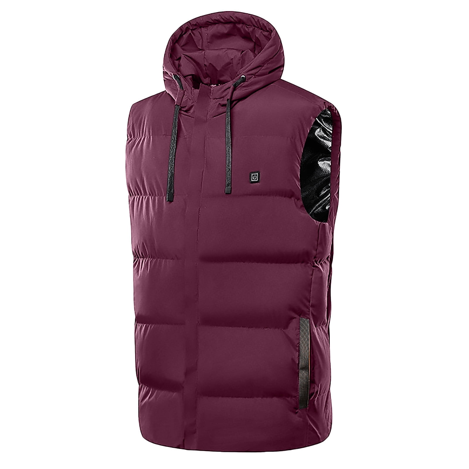 Leodye Mens Jacket Clearance Outdoor Warm Clothing Heated for Riding Skiing  Fishing Charging Via Heated Coat Wine 8(L) 