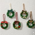 thumbnail image 1 of Leodye Mini Artificial Christmas Wreaths Ornaments, Dollhouse Miniature Christmas Wreath Doll House Mini Xmas Wreath for Dollhouse Door Windows Christmas Tree Decoration, 1 of 6