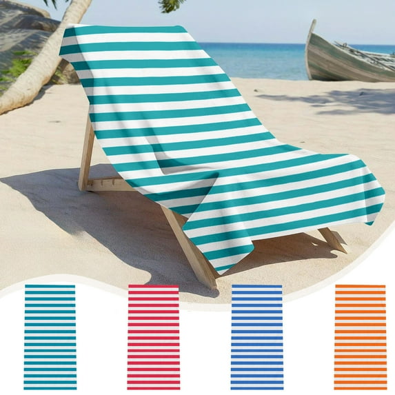Leodye Oversized Beach Towel - Extra Large 59.06x27.56 in Plush Thick Pool Towel, Fluffy Beach Towels Stripe Swimming Towel for Adults Mens Women