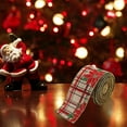 thumbnail image 1 of Leodye Plaid Christmas Ribbon,78.7x2.5in Christmas Decoration Ribbon,Glitter Velvet Wired Ribbon,Gift Wrapping,Garland,Wreath,Bows,Presents,Classroom,office,Arts, 1 of 7