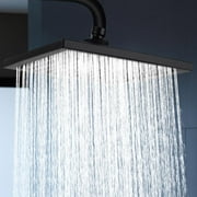 Leodye Pressurized Rain Shower Head, 144 holes/Square Rainfall Shower Head for Bathroom Ceiling or Wall Mount