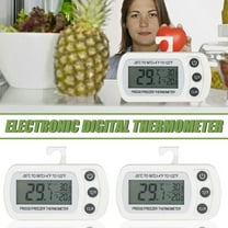 Leodye Refrigerator Fridge thermometer, Digital Freezer Room thermometer, Max/Min Record Function Large LCD Screen and Magnetic Back for Kitchen, Home, Restaurants