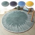 thumbnail image 1 of Leodye Round Short Hair Rug, Washable Small Round Rug Non-Slip, Soft Vintage Ultra-Thin Circle Carpet for Bedroom Entryway Kitchen Laundry Bathroom, 1 of 5