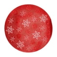 thumbnail image 1 of Leodye Round Snowflake Placemats Set of 1, Washable Wipeable Non Slip Stain Heat Resistant Dining Table Mats for Valentines Wedding Party Decoration-15x15x0.2in, 1 of 6